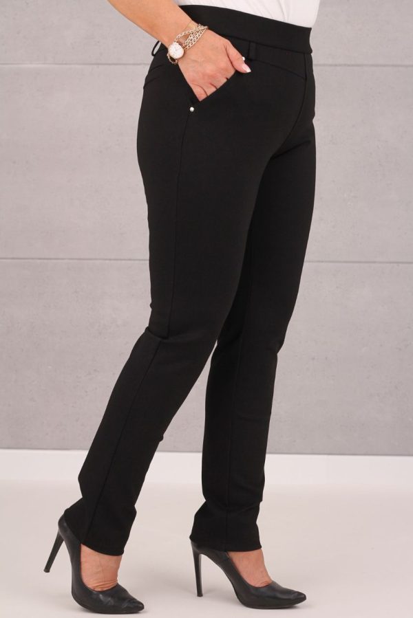 Casualowe spodnie damskie czarne