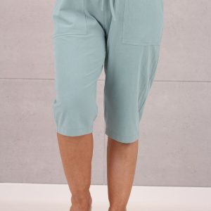 bawelniane-spodnie-letnie-za-kolano-damskie-mietowe (1)