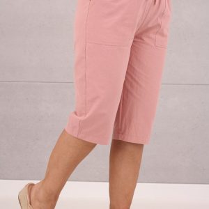 bawelniane-spodnie-letnie-za-kolano-damskie-rozowe (4)