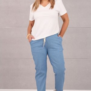 Jeansy mom fit jasne