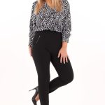 Spodnie elastyczne damskie plus size czarne