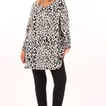 Bluzka tunika we wzory plus size