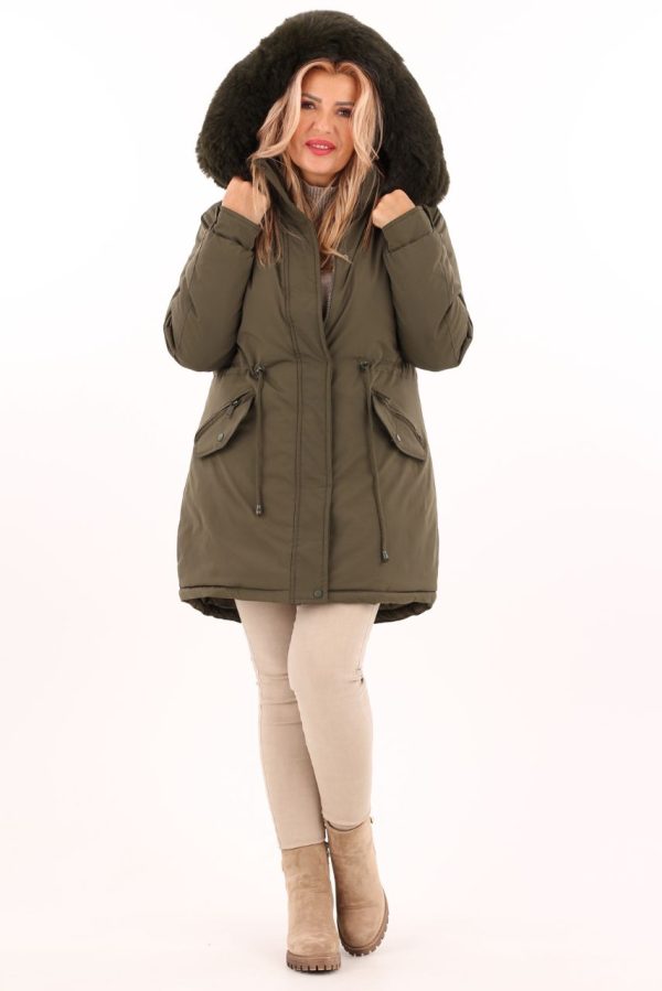 Kurtka zimowa parka khaki